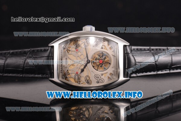 Franck Muller Skeleton Giga Tourbillon Asia Automatic Steel Case with Skeleton Dial and Arabic Numeral Markers - Click Image to Close